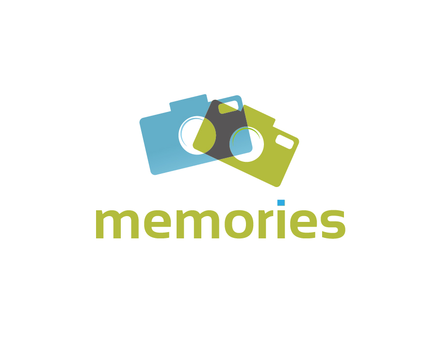 Memories Logo - Abstract Green and Blue Cameras Logo - FreeLogoVector